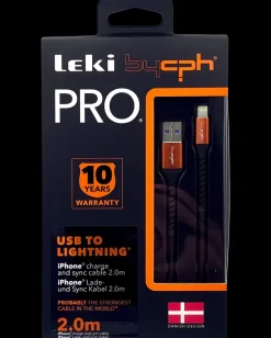PRO USB til Lightning Kabel - 2 meter sort