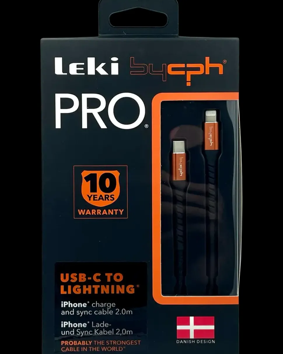 PRO USB-C til Lightning Kabel - 2 meter sort