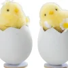 Påskekylling Æggeskal H. 10 cm 2-pak