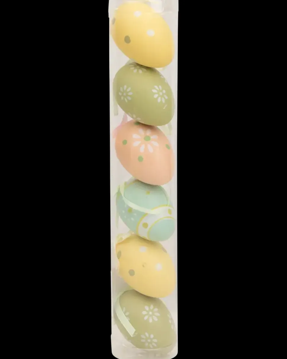 Påskeophæng 6 cm - Pastelfarvede æg