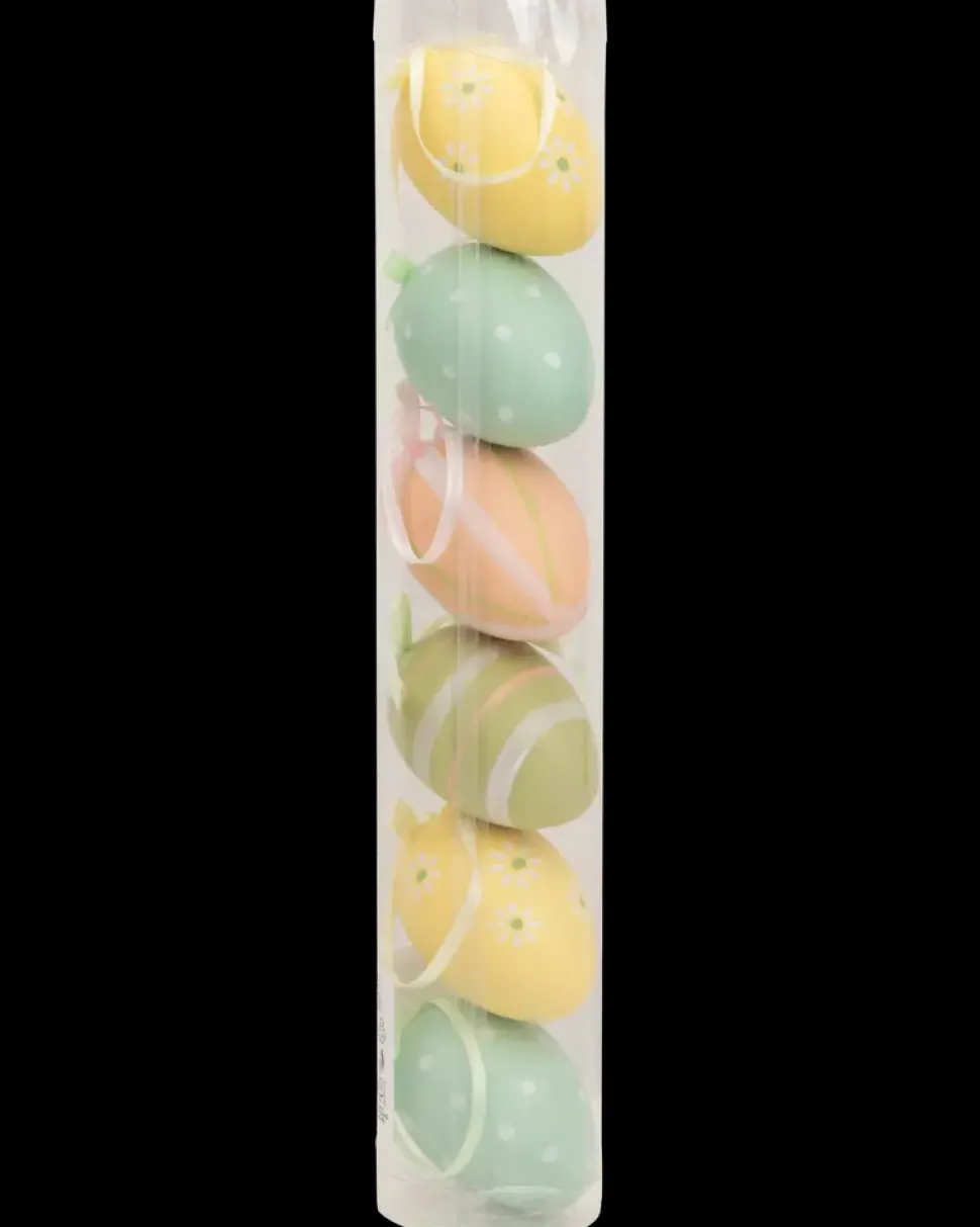 Påskeophæng 6 cm - Pastelfarvede æg