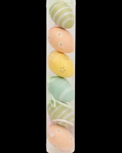 Påskeophæng 6 cm - Pastelfarvede æg