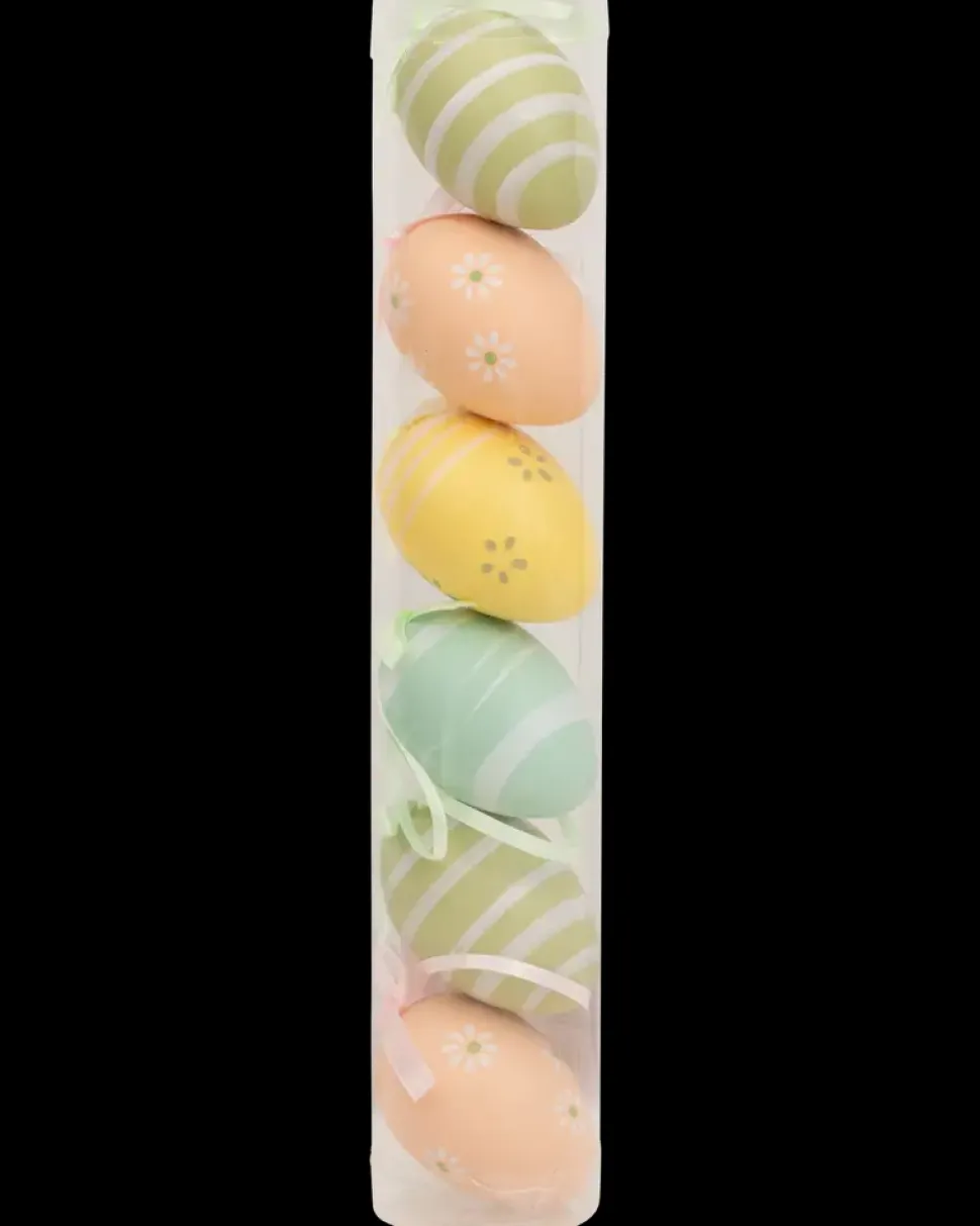 Påskeophæng 6 cm - Pastelfarvede æg