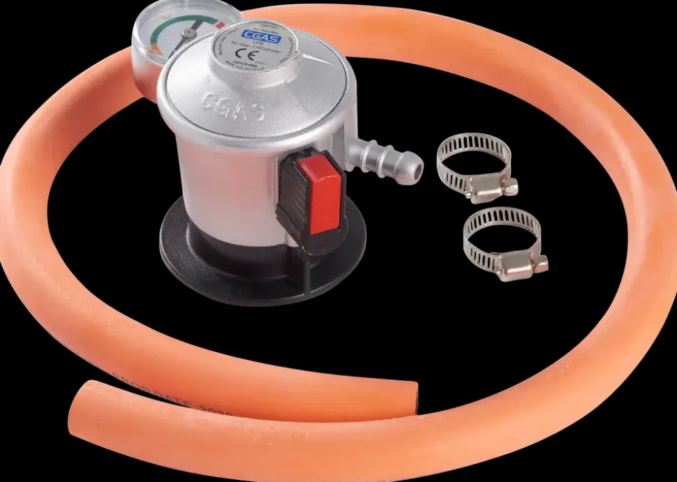 Regulator med slange og manometer