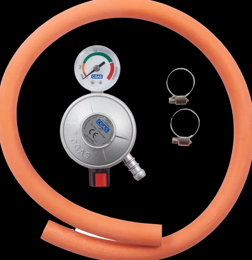 Regulator med slange og manometer