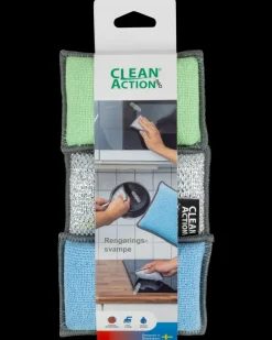 Rengøringssvamp mikrofiber 3-pak