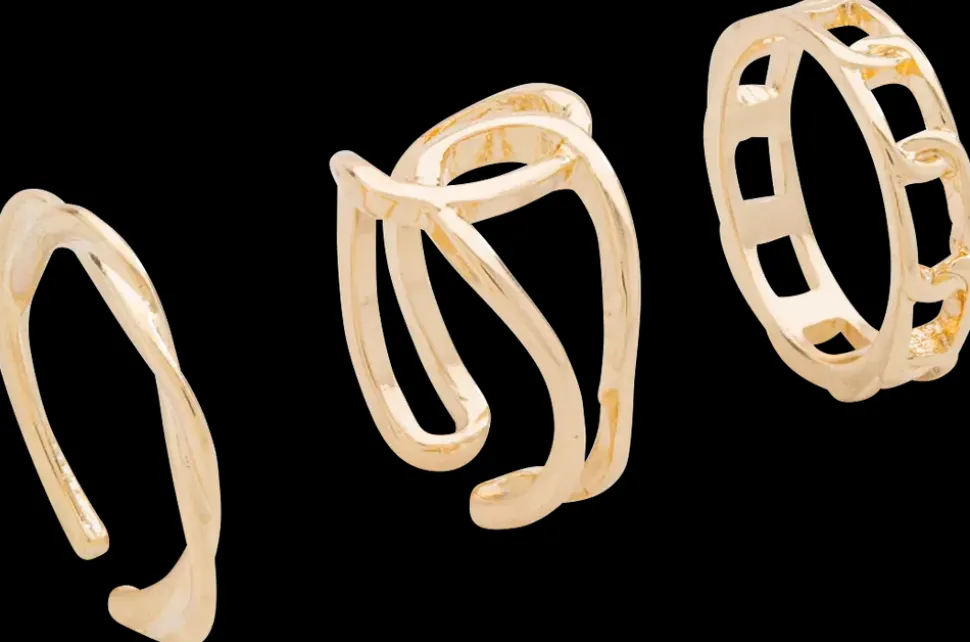 Ring 3 stk. - guld