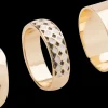 Ring harlekin og stjerne 3 stk. - guld