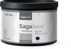 Sagabasic Tavlemaling Sort - 0,38 liter