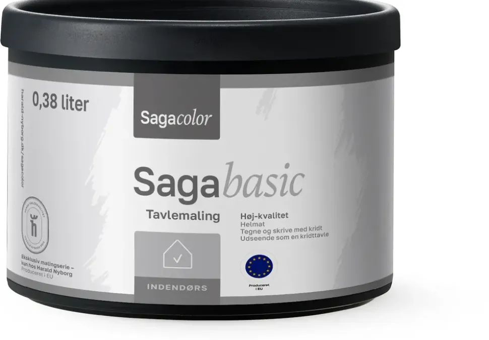 Sagabasic Tavlemaling Sort - 0,38 liter