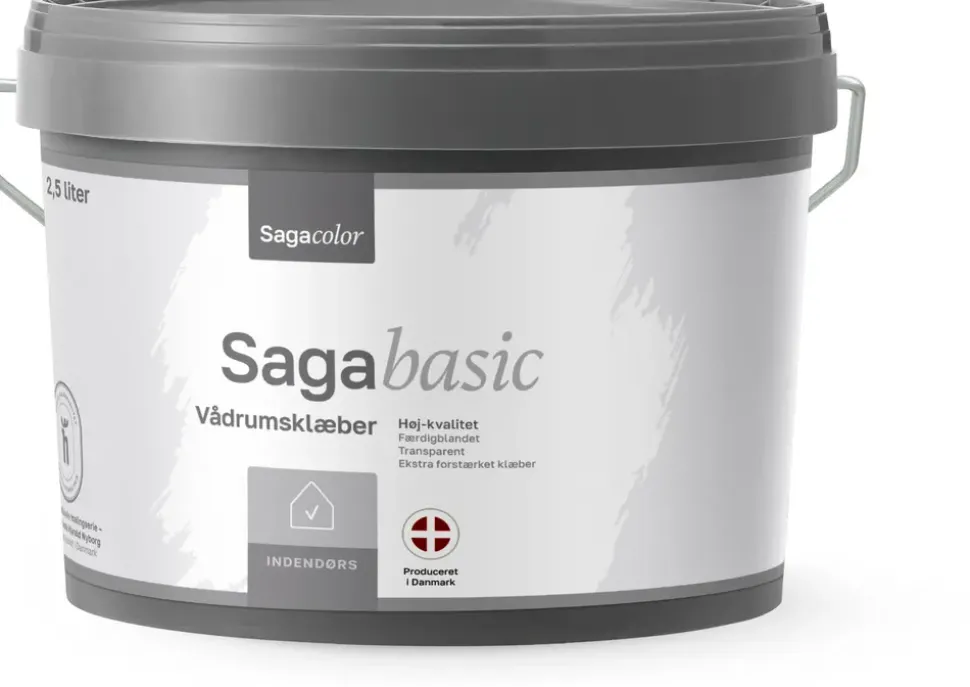 Sagabasic Vådrumsklæber - 2,5 liter