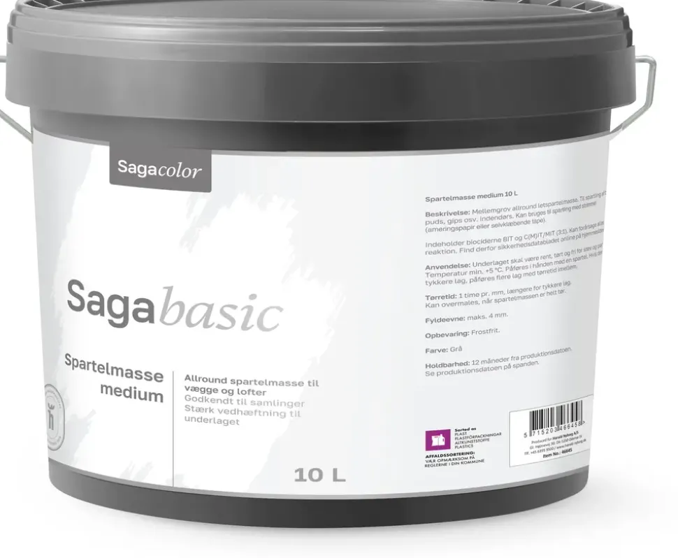 SagaColor Spartelmasse Medium - 10 liter