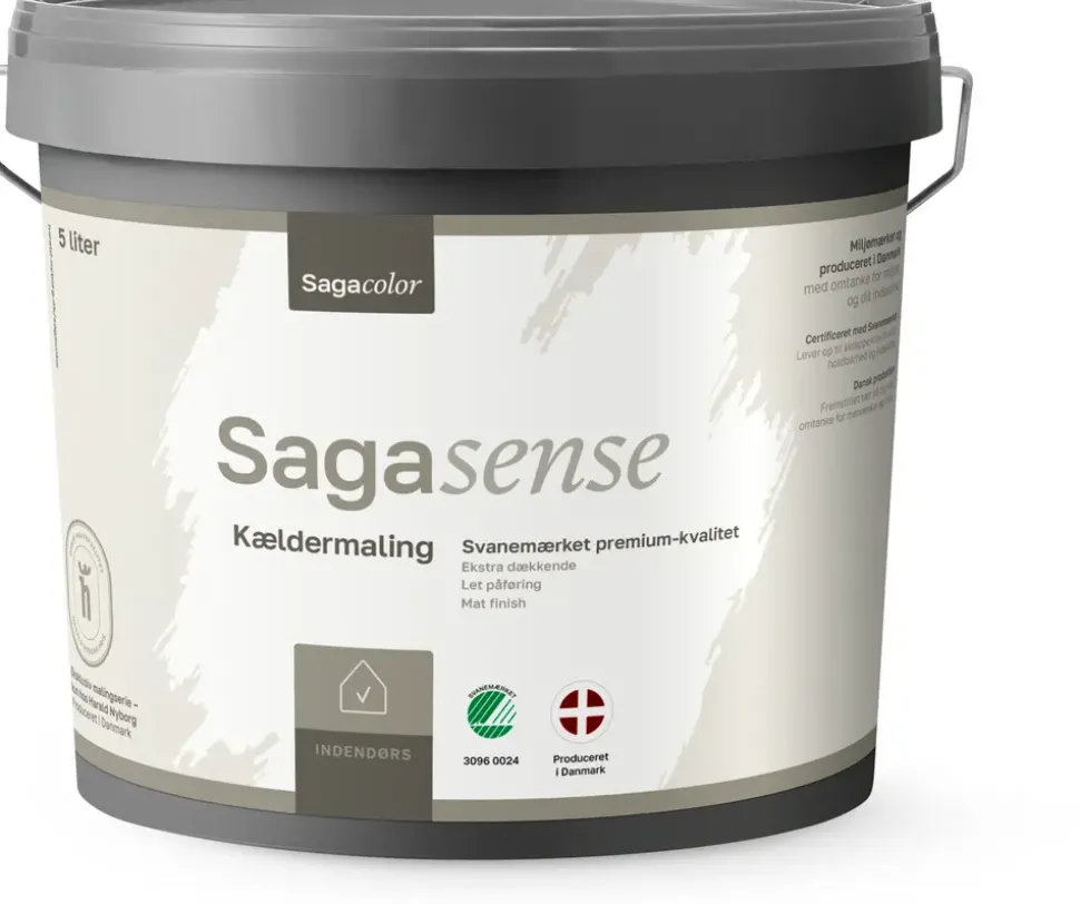 Sagasense Kældermaling Glans 3 Hvid - 5 liter