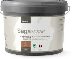 Sagasense Vægmaling Glans 10 Råhvid - 9 liter