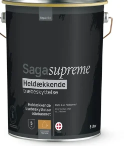 SagaSupreme Heldækkende Træbeskyttelse 5 liter - Svenskrød