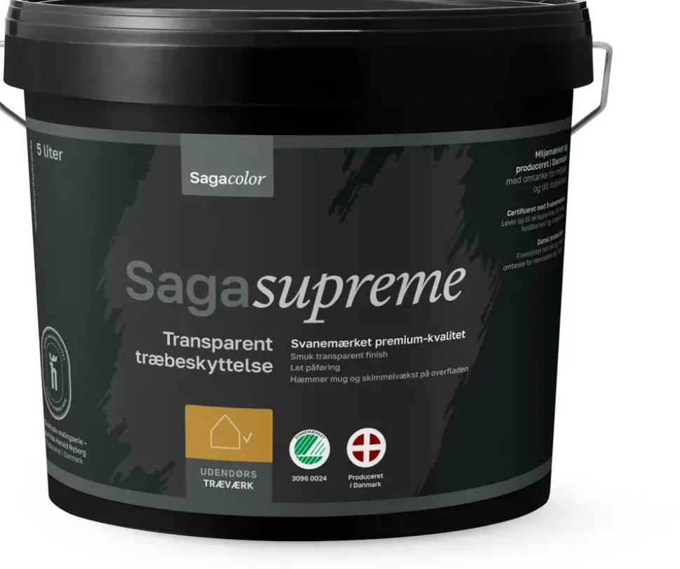 Sagasupreme Transparent Træbeskyttelse 5 liter - Mørk brun