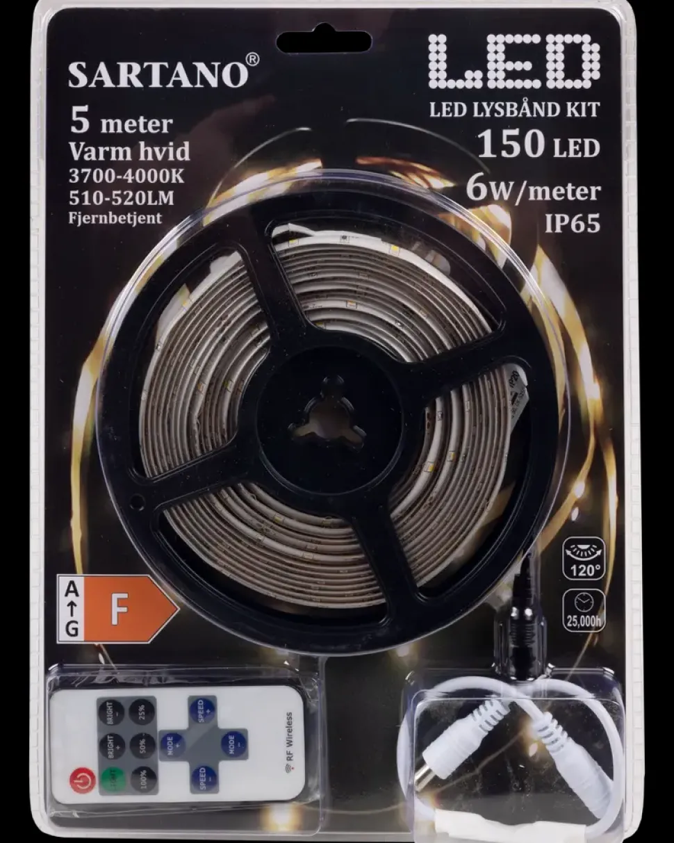 SARTANO Flexstrip med LED og fjernbetjening 5 meter