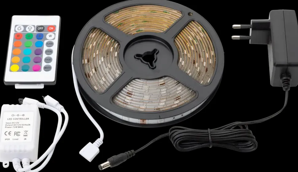 SARTANO Flexstrip RGB LED og fjernbetjening - 5 meter