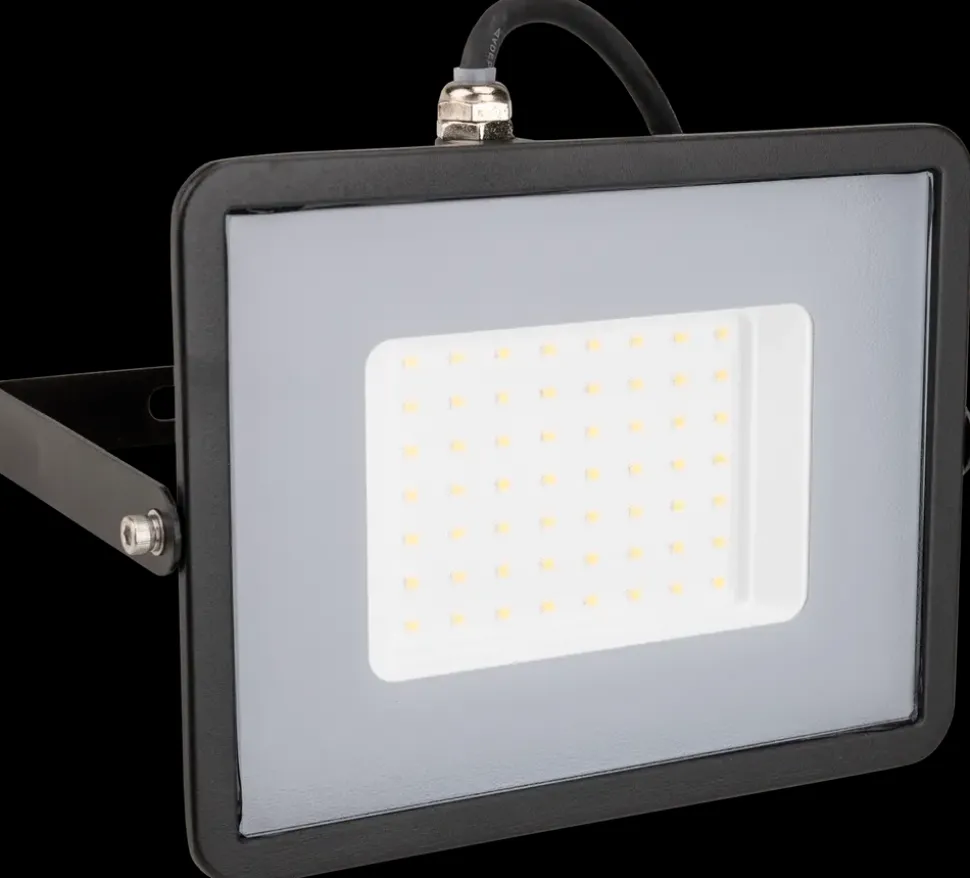Sartano Projektør med LED 50 W aluminium - sort