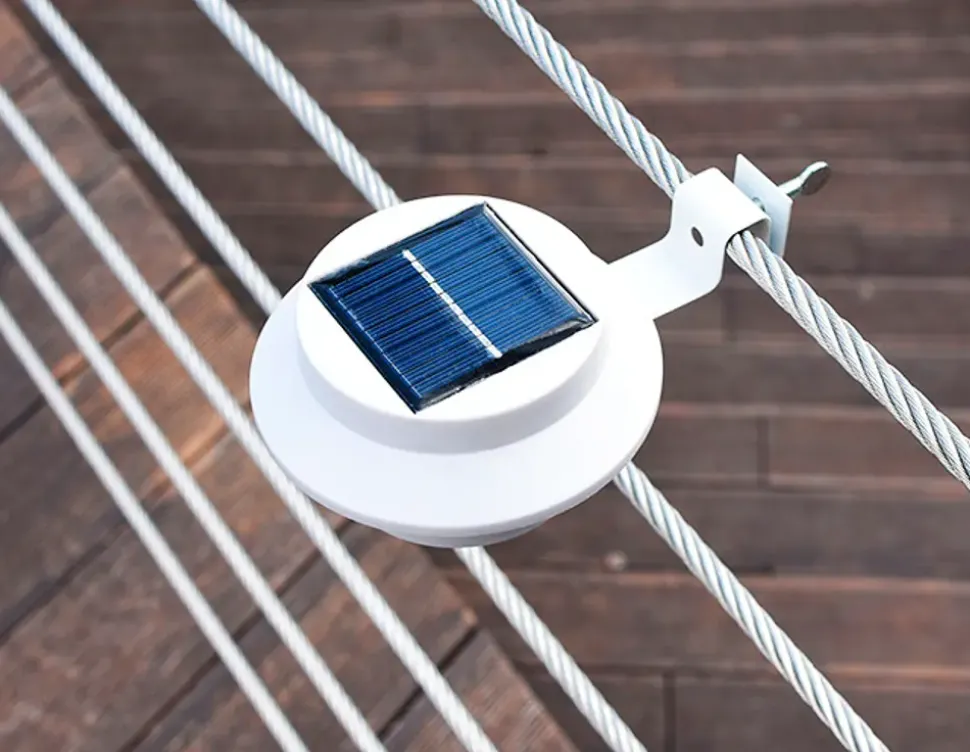 Sartano Solcellelampe til hegn Gaius 3-pak