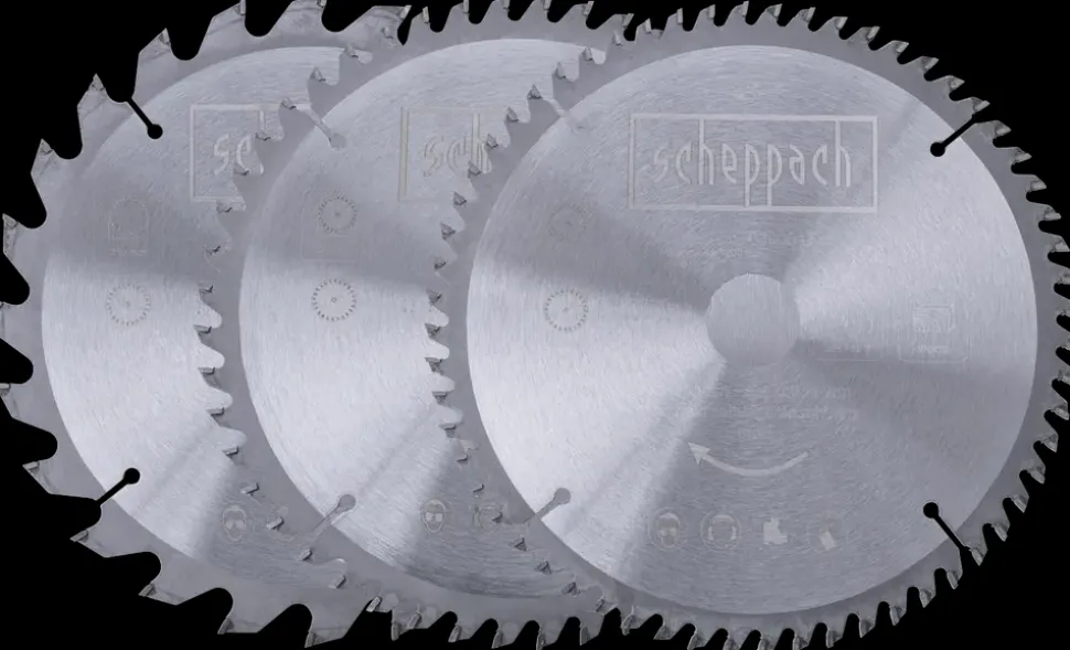 Scheppach rundsavklingesæt 210 mm – 3 dele