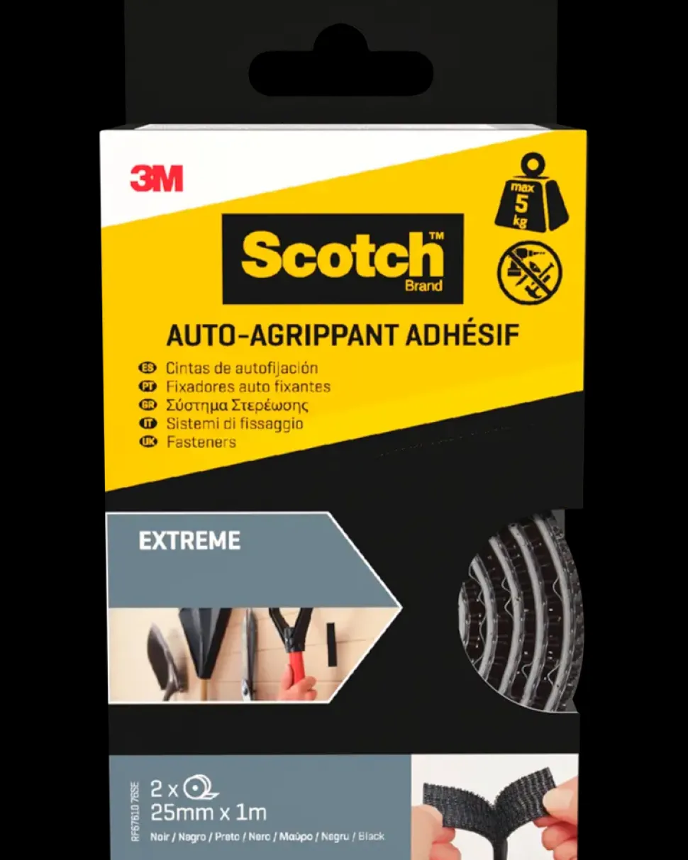 Scotch™ Ekstreme Fasteners Sort - 25 mm x 1 meter
