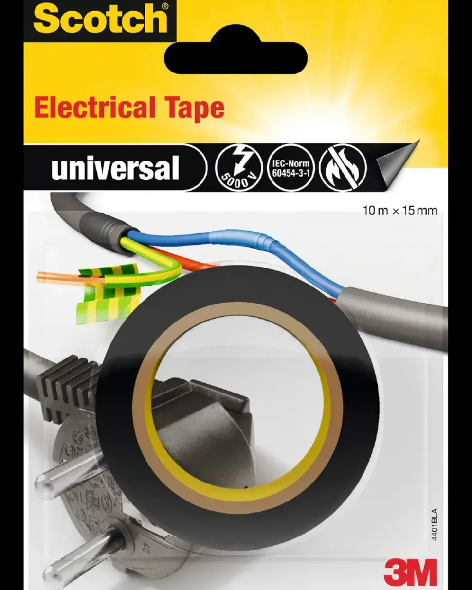 Scotch® Isoleringstape Tape 10 meter x 15 mm - Sort