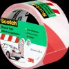Scotch® Markeringstape Hvid/Rød 50 mm x 33 meter