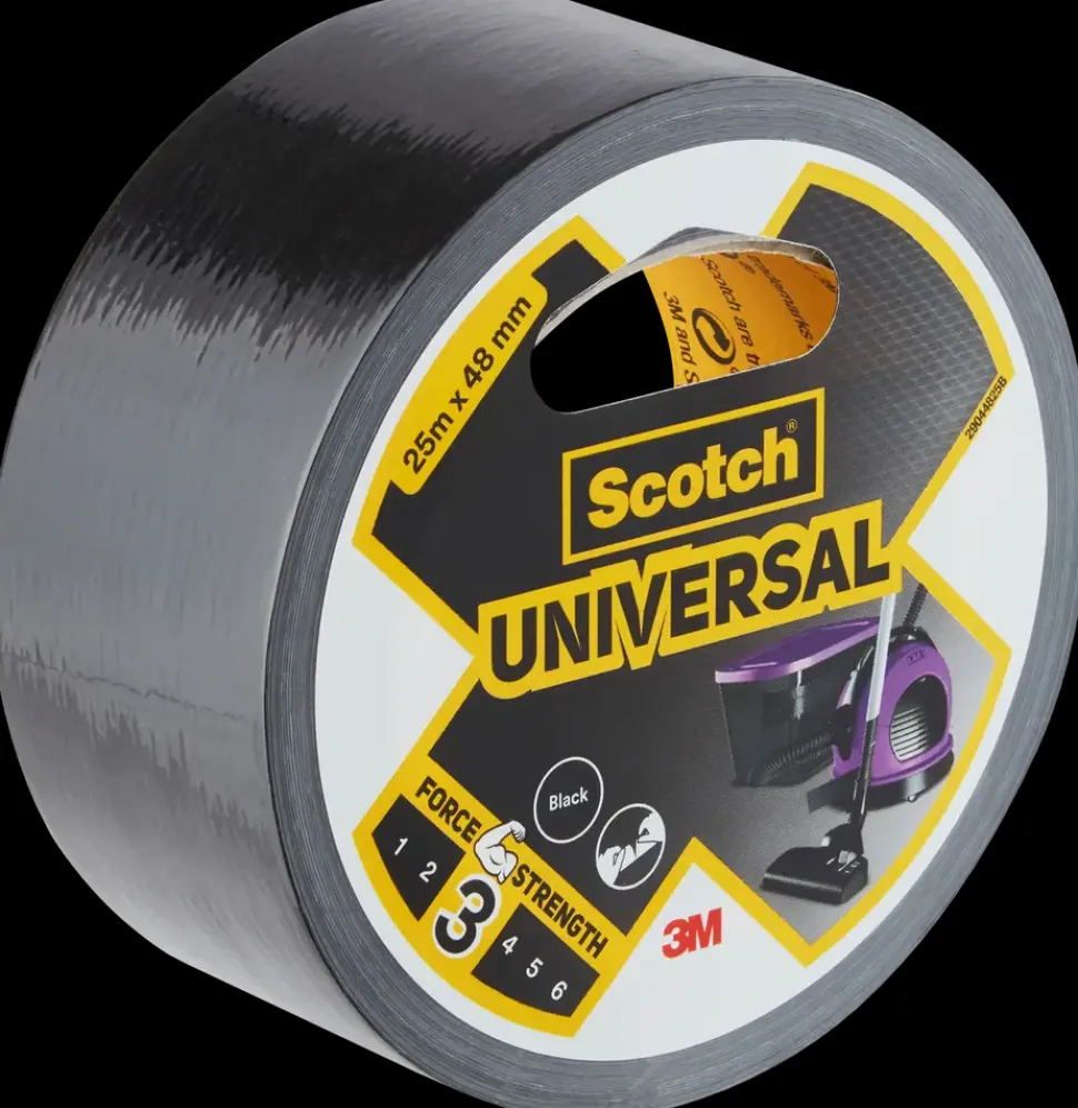 Scotch® Universal Lærredstape Sort 48 mm x 25 meter