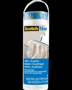 ScotchBlue™ Afdækningsplast Refill med tape – 2,72 x 17 meter