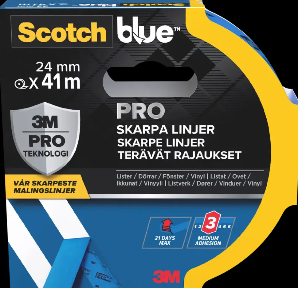 ScotchBlue™ PRO Afdækningstape 24 mm x 41 meter