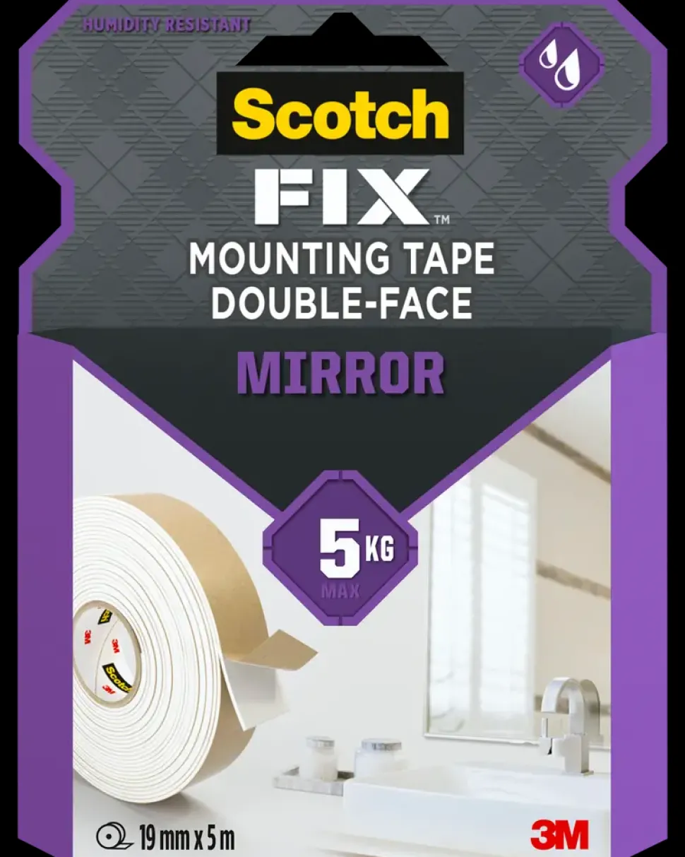 Scotch-FIX™ Dobbeltklæbende Spejl 19 mm x 5 meter