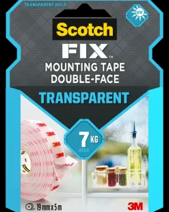 Scotch-FIX™ Dobbeltklæbende Transparent 19 mm x 5 meter