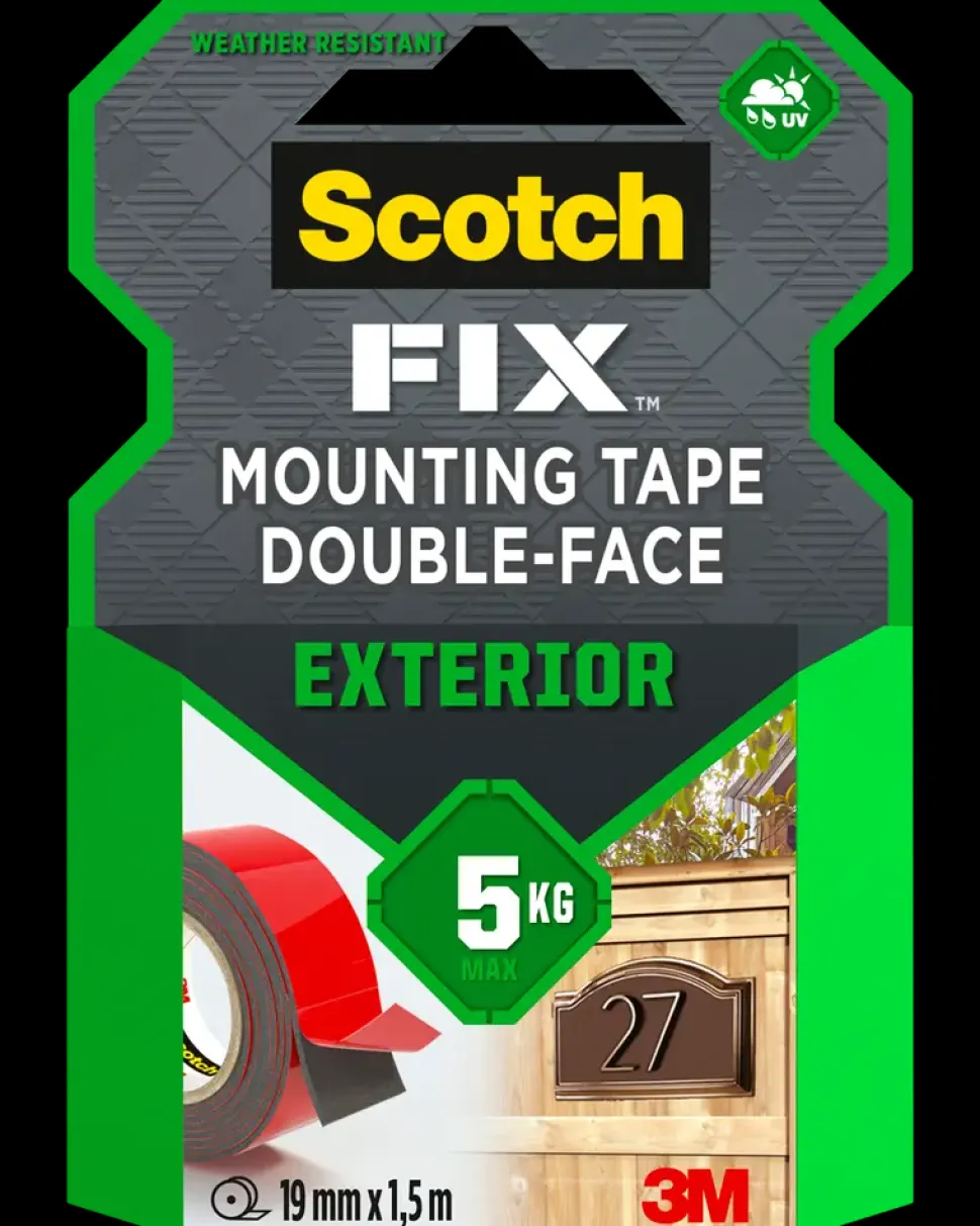 Scotch-FIX™ Dobbeltklæbende UDE 19 mm x 1,5 meter