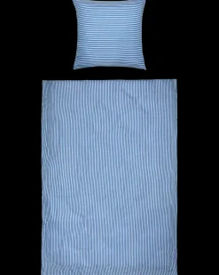 Sengesæt 140 x 200 cm - Blå Stribet