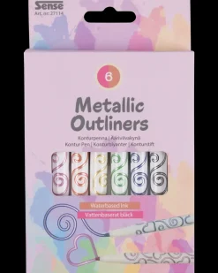 Sense Metalliske Outliners 6-pak