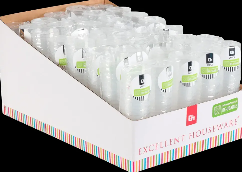 Shotglas 3 cl genanvendelig 20-pak