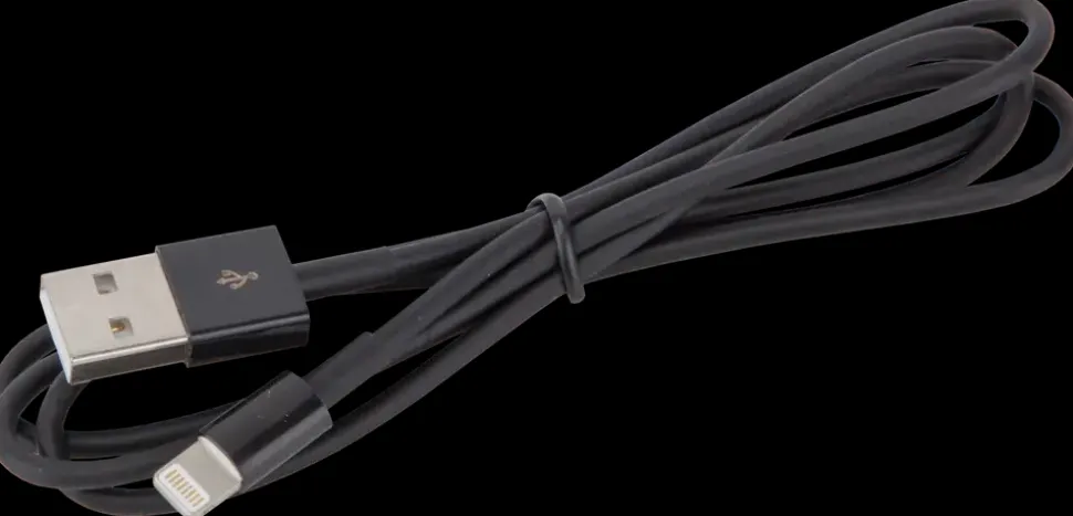 SINOX Lightningkabel 1 meter - sort