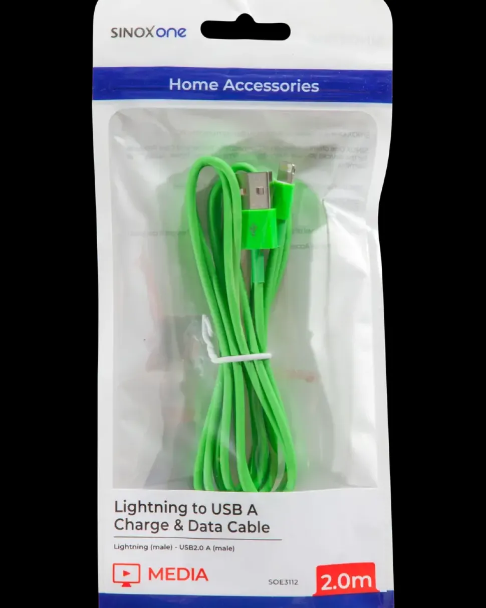 SINOX Lightningkabel 2 meter - grøn