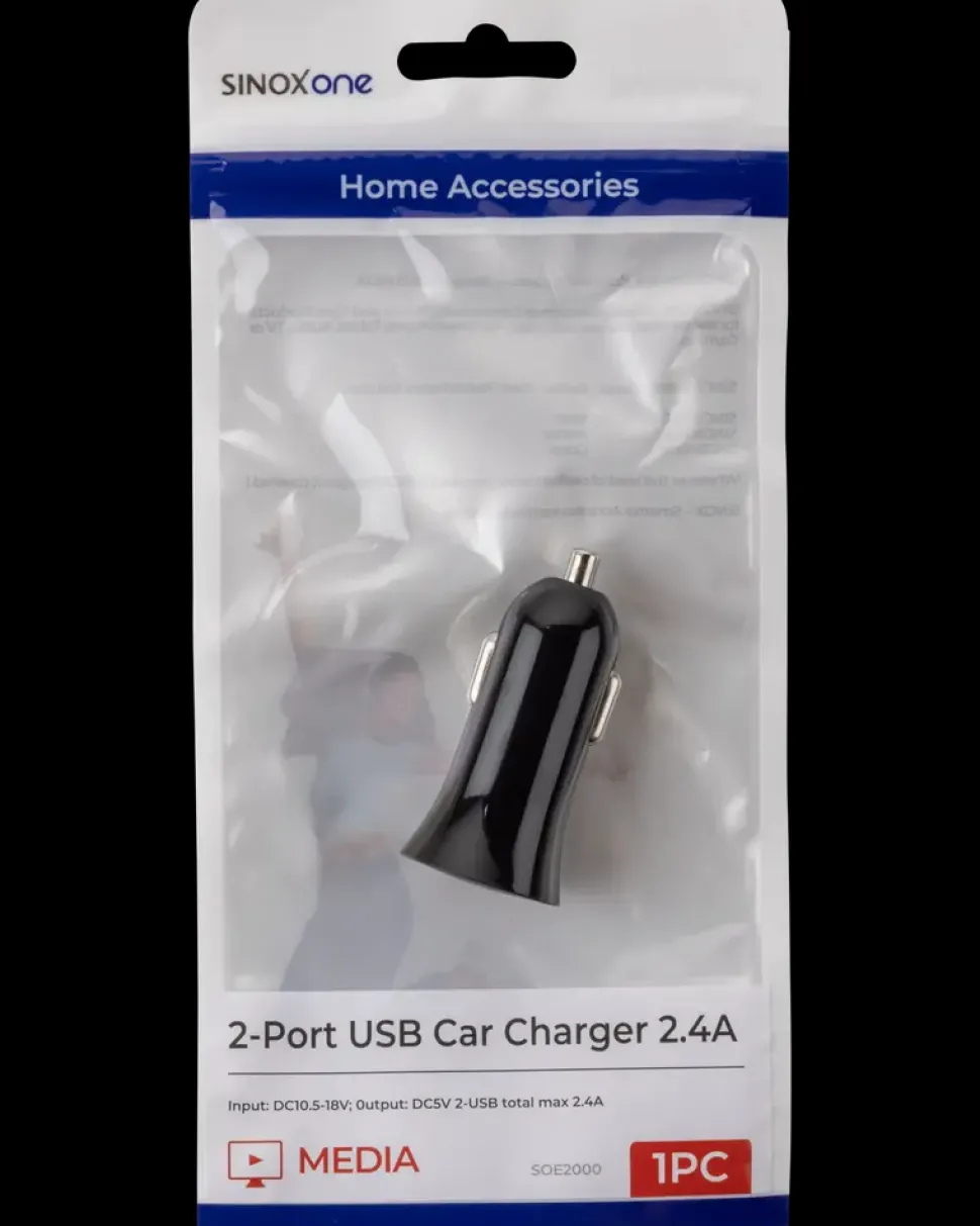 SinoxOne Biloplader 2 x USB 2,4A