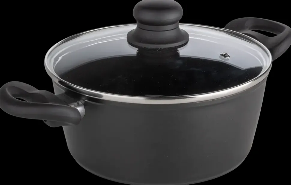 SJÖBO Gryde med låg 3,1 L - Stål look