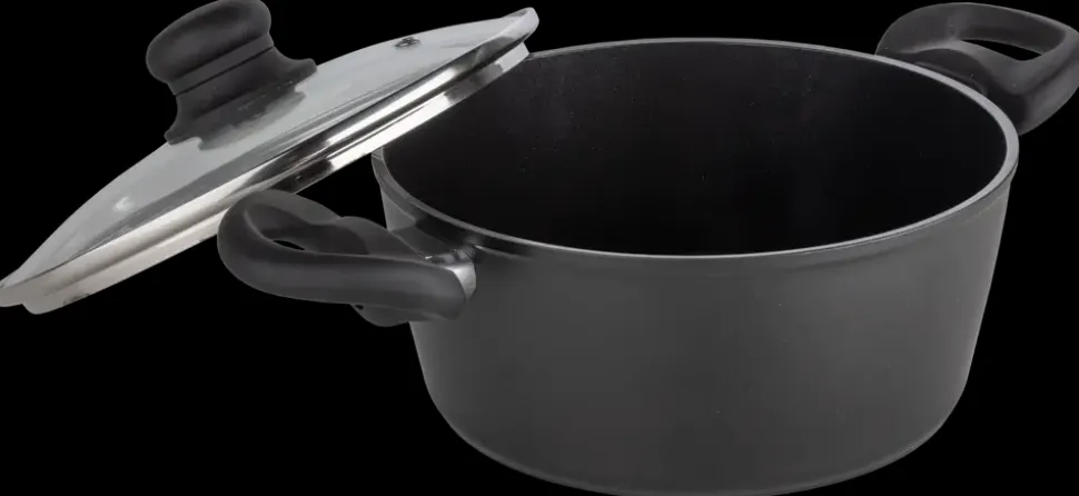 SJÖBO Gryde med låg 3,1 L - Stål look