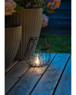 SJÖBO Lanterne med glasindsats H. 33 cm - metal