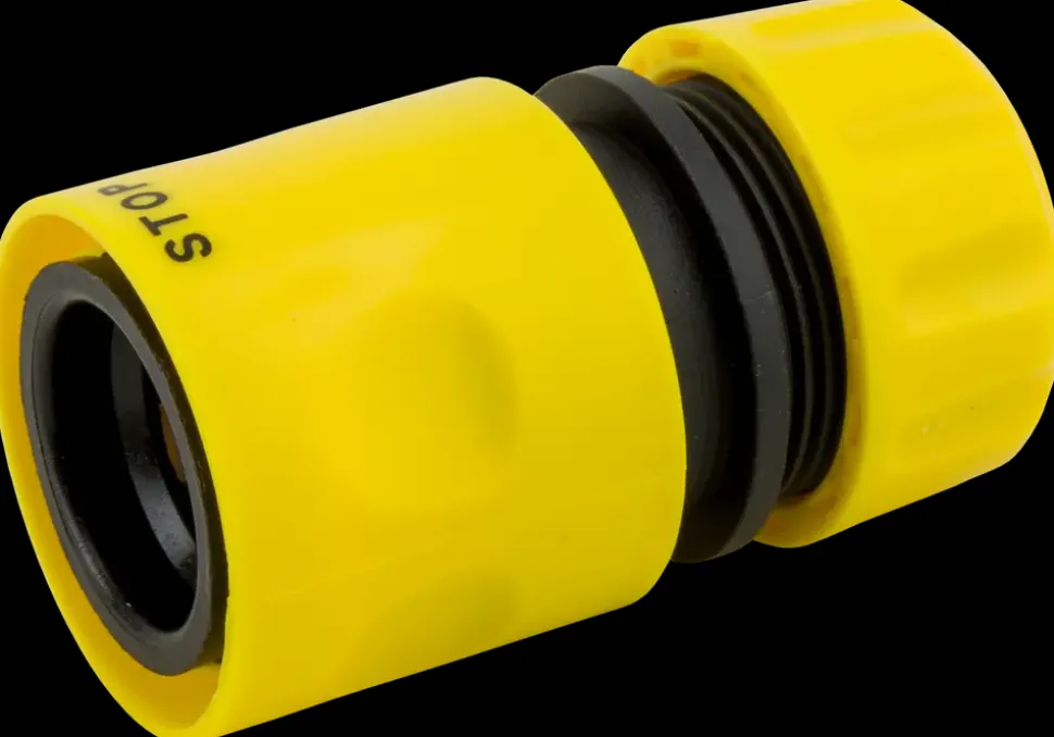 Slangekobling 1/2" med stop