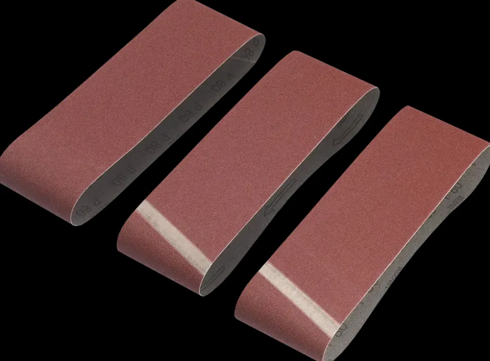 Slibebånd 75 x 533 mm K80 3 stk.