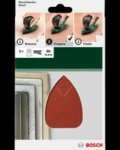 Slibepapir 95 x 135 mm K80 - 5-pak