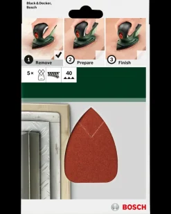Slibepapir 95 x 135 mm K40 - 5-pak