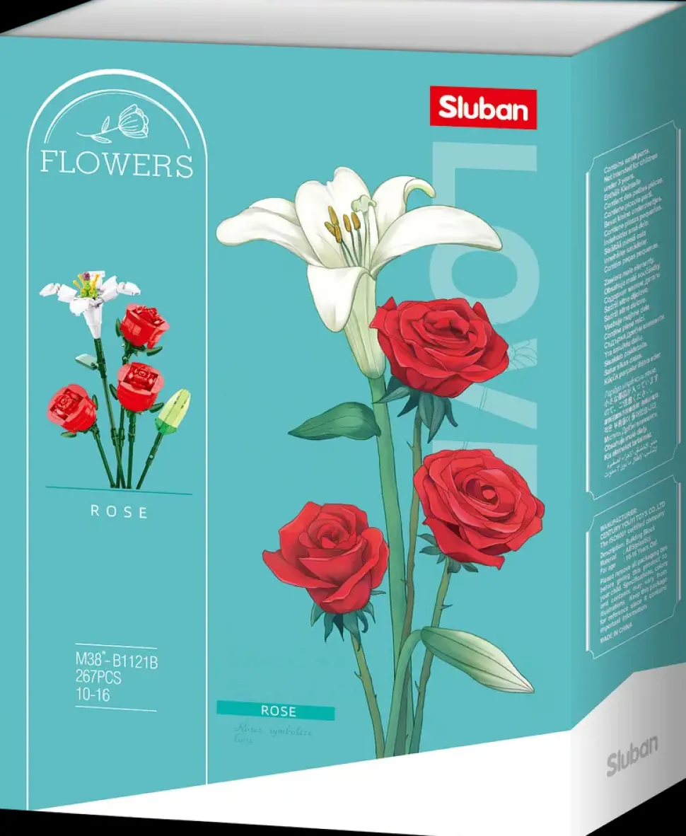 Sluban Flowers Roser M38-B1121B - 267 dele
