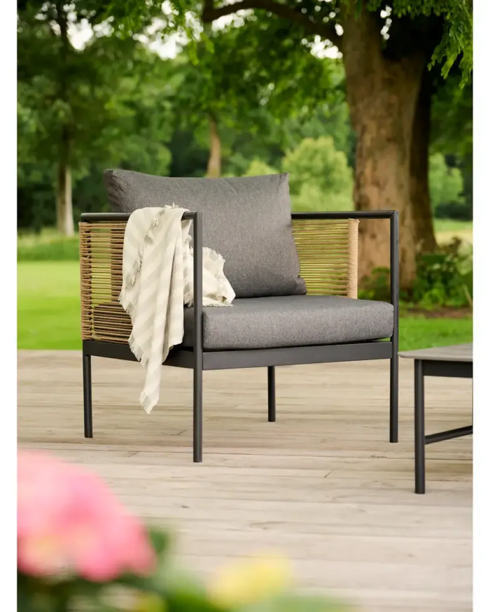 Sofasæt NANA 4 dele - Sort/grå