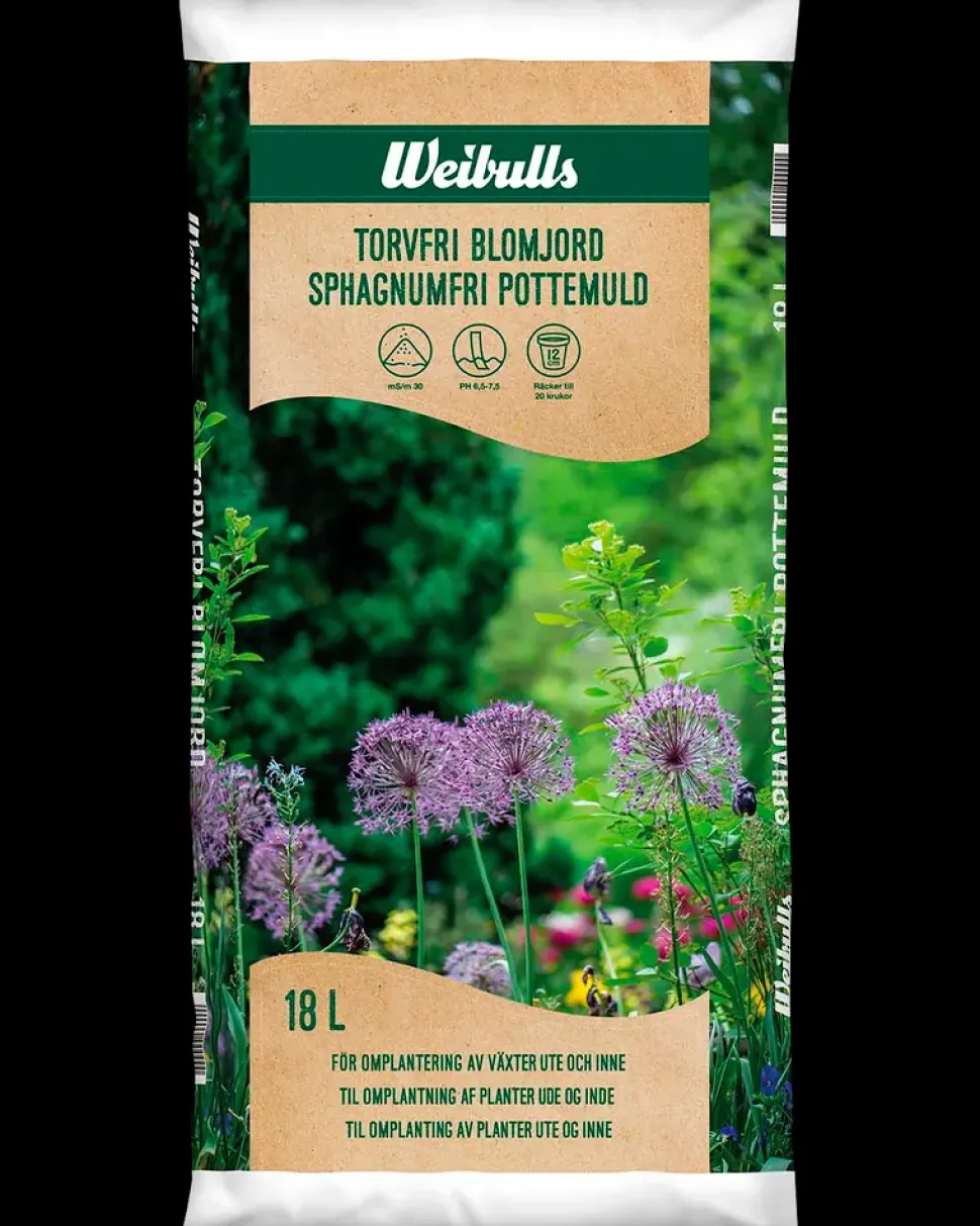 Sphagnumfri pottemuld 18 L